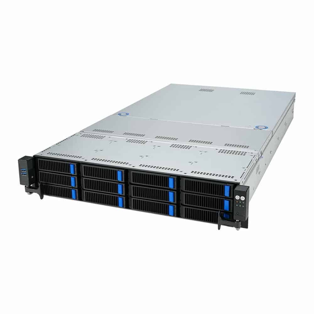 ASUS RS520A-E12 AMD EPYC 9004 Series SP5 2U 12 Bay OCP Barebone Server (1600W PSU)